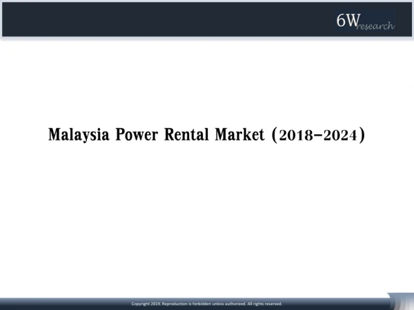 Malaysia Power Rental Market-(2018-2024)