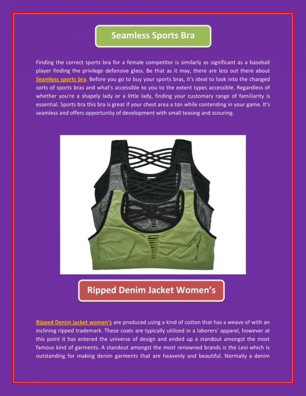 Choose The Best Seamless Sports Bra From Online
