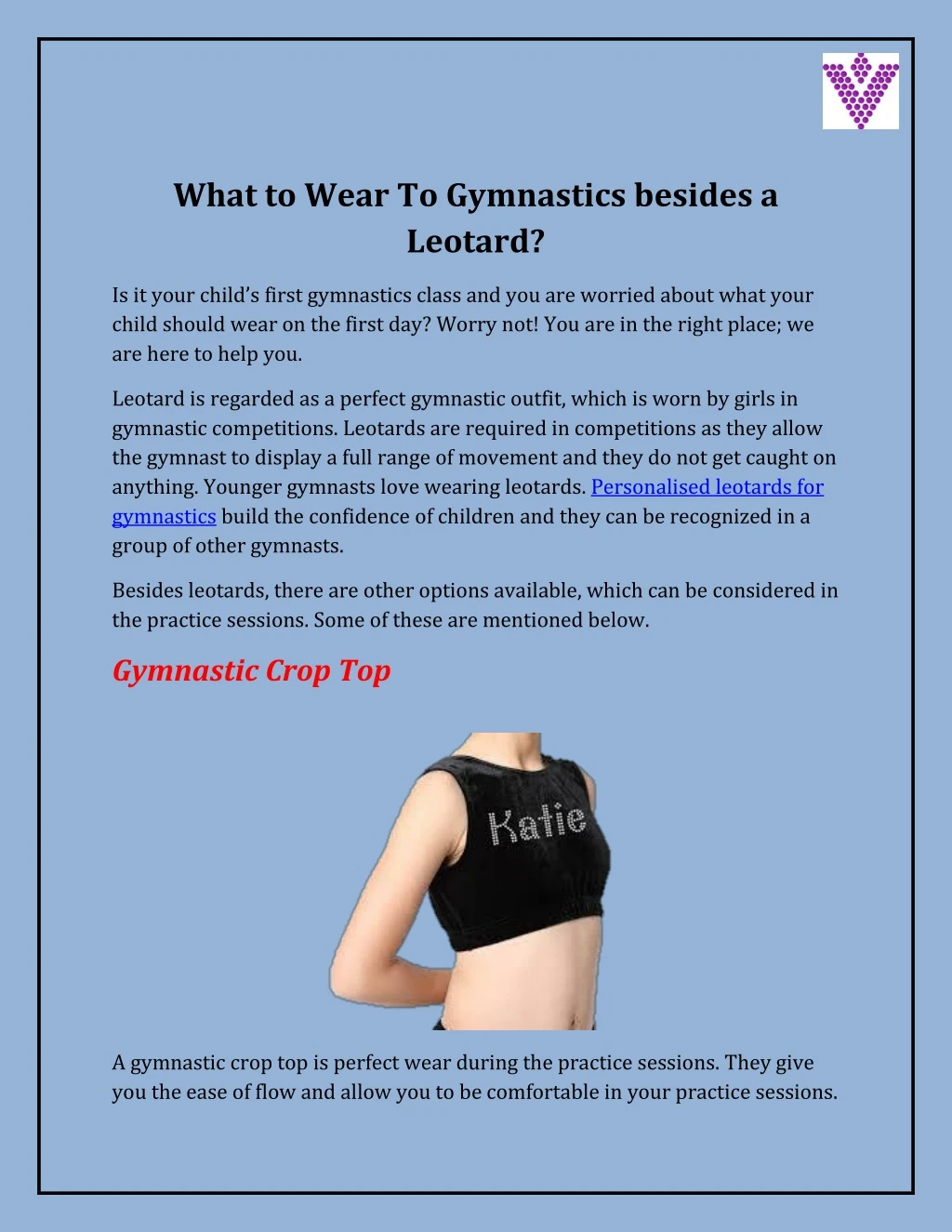 what to wear to gymnastics besides a leotard