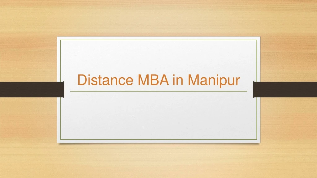 distance mba in manipur