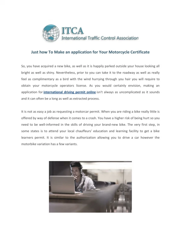 International Drivers License USA | ITCA