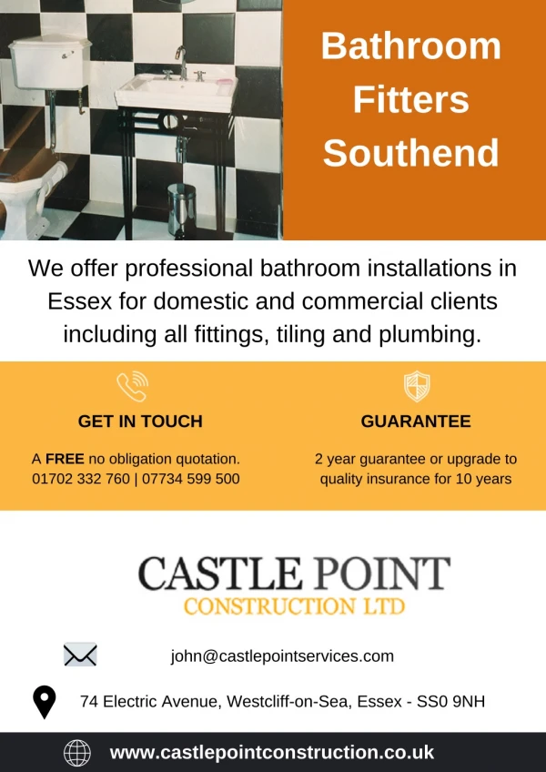 Bathroom fitters Southend | Bathroom Installers Essex
