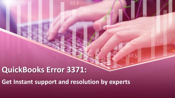 QuickBooks Error 3371: Get Instant support at 1-888-238-7409