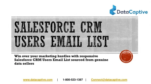 Where can I get a genuine email database of Salesforce CRM Users?