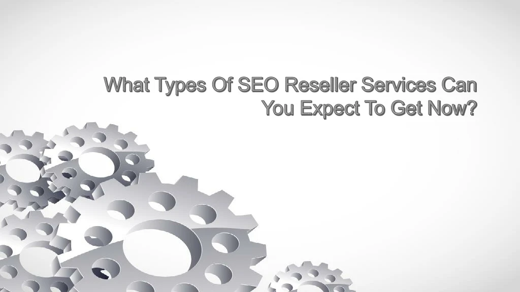what types of seo reseller services can you expect to get now