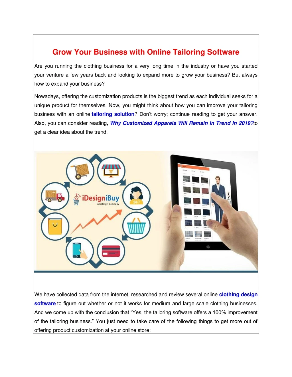 grow your business with online tailoring software