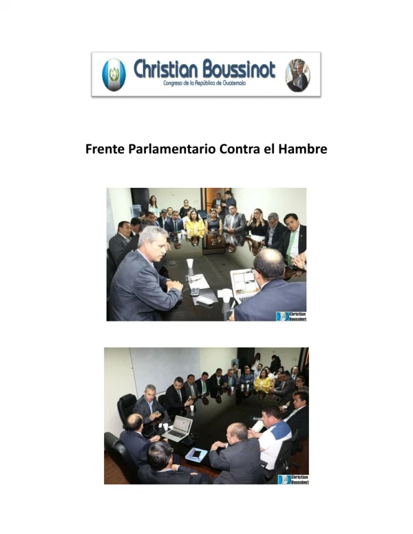 frente parlamentario contra el hambre