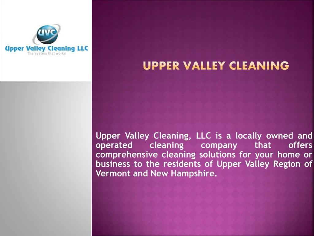 upper valley cleaning
