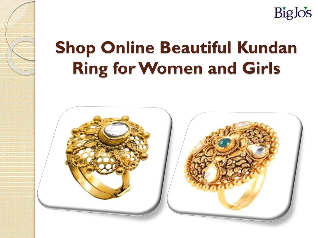 shop online beautiful kundan ring for women and girls