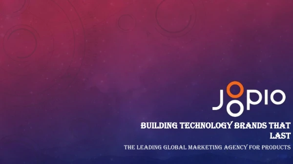 kickstarter and Technology marketing agency - Joopio