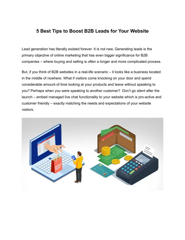 5 Best Tips to Boost B2B Leads for Your Website