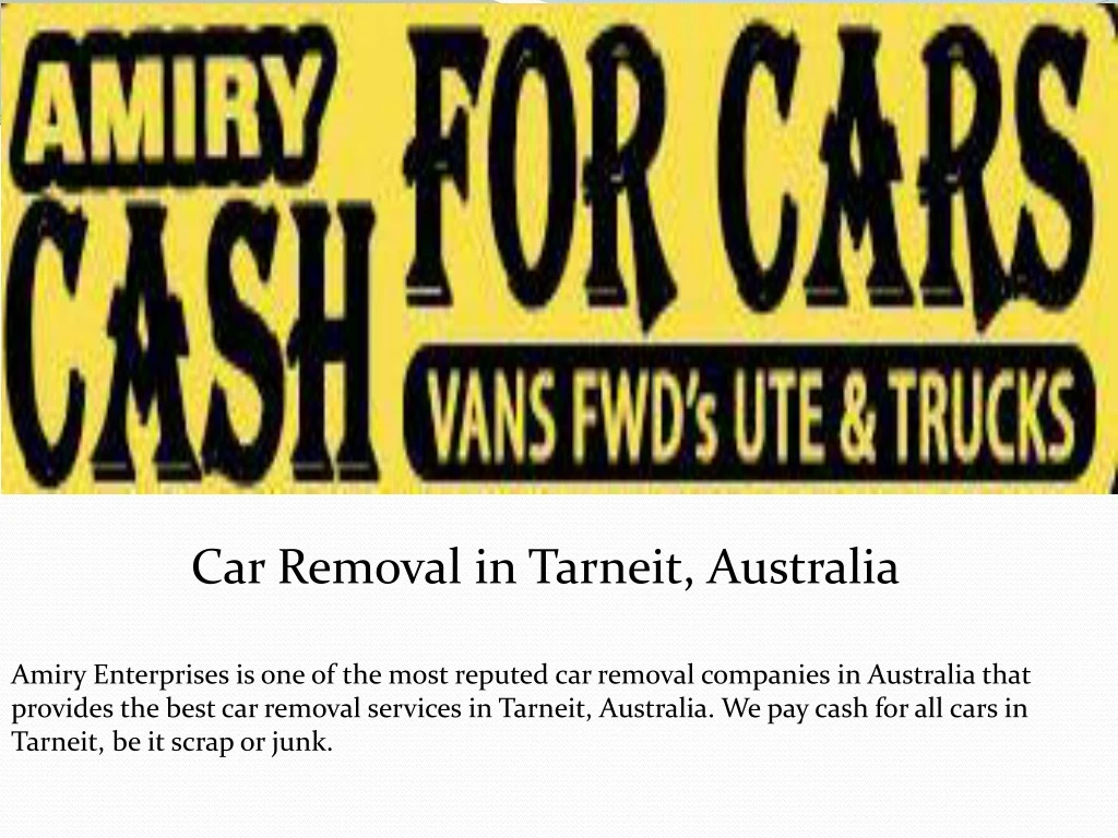 car removal in tarneit australia