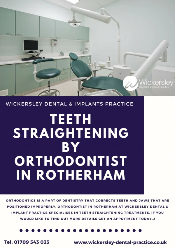 Teeth Straightening By Orthodontist in Rotherham