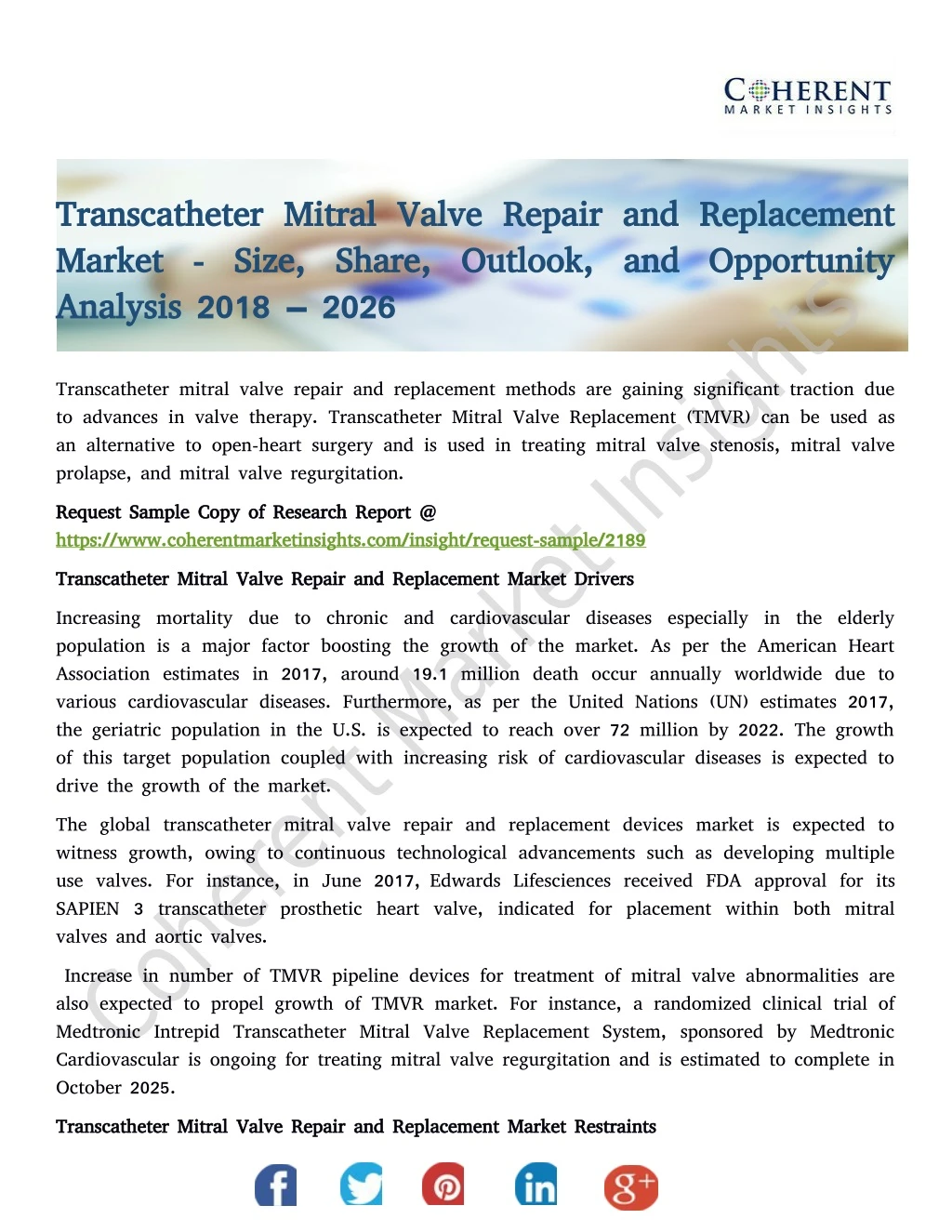 transcatheter mitral valve repair and replacement