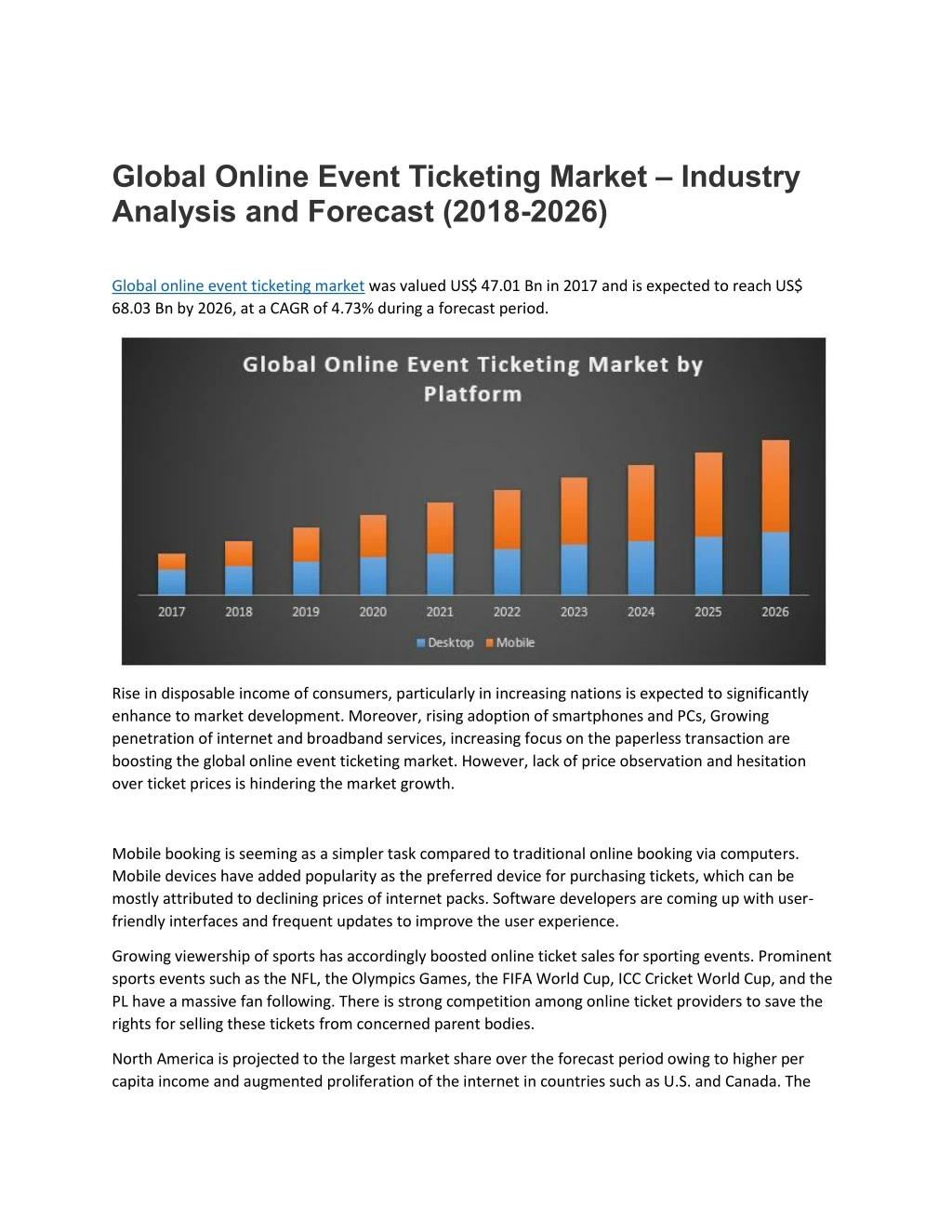 global online event ticketing market industry