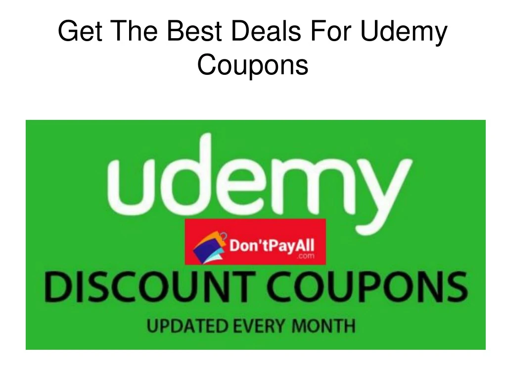 get the best deals for udemy coupons