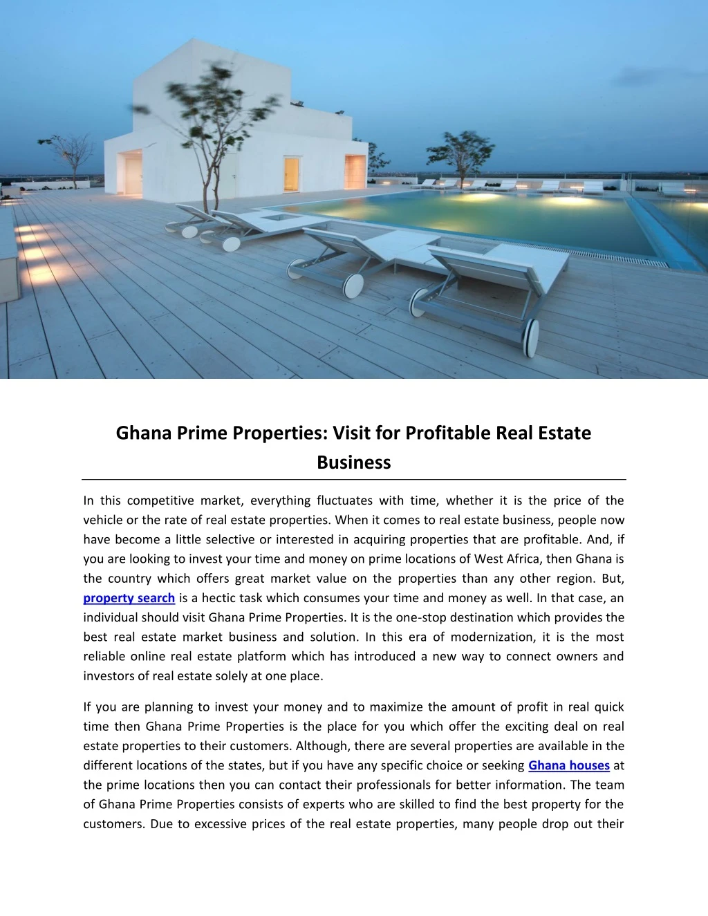 ghana prime properties visit for profitable real