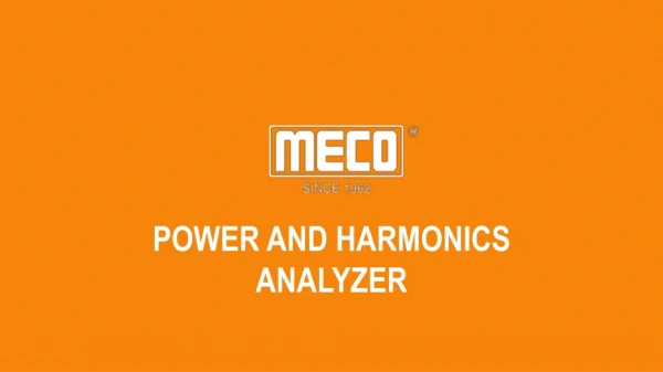 POWER AND HARMONICS ANALYZER - Meco