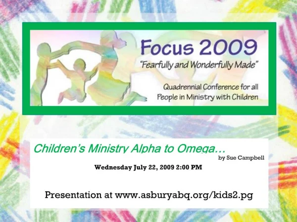 Children s Ministry Alpha to Omega