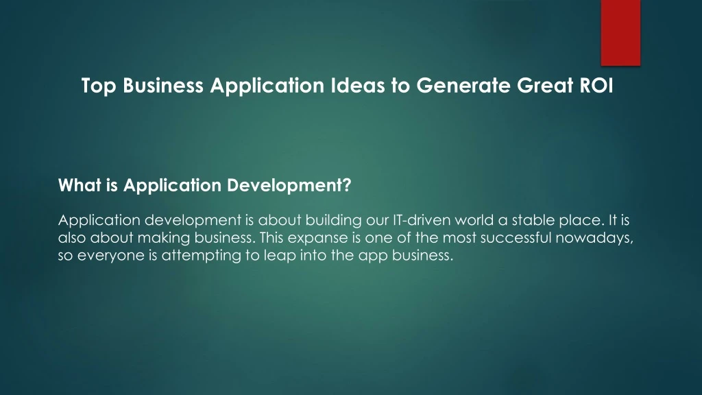 top business application ideas to generate great