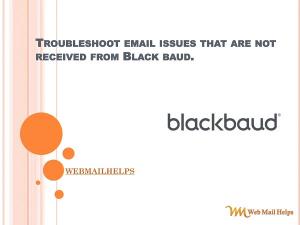 Troubleshoot email issues that are not received from Black baud.
