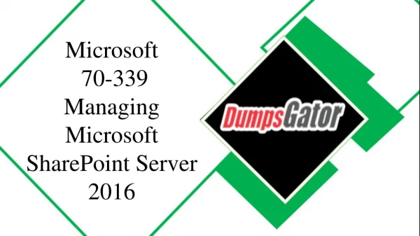 70-339 Download Dumps
