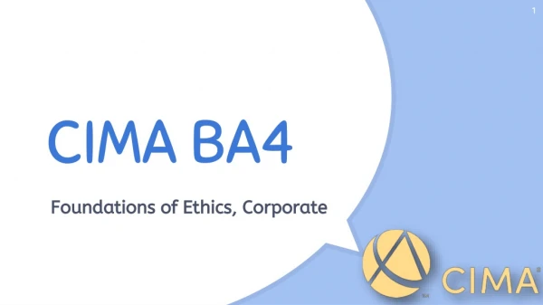 CIMA BA4 Practice Questions