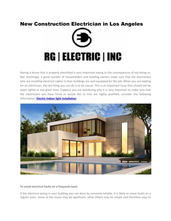Affordable Electrician Los Angeles