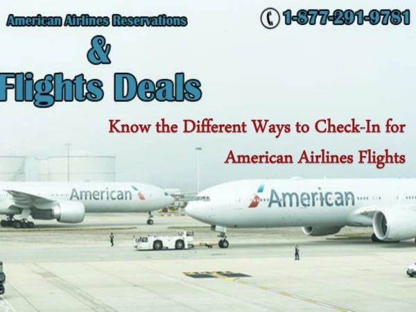 Know the Different Ways to Check-In for American Airlines Flights