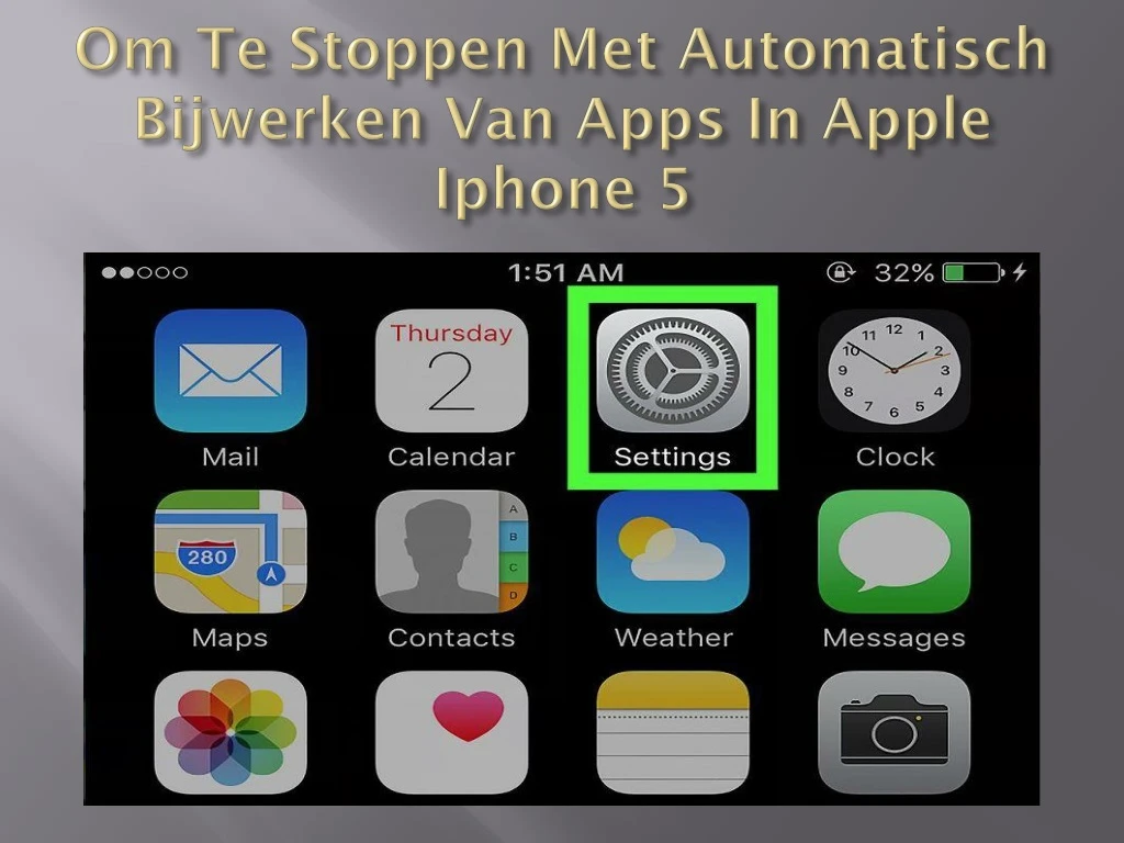 om te stoppen met automatisch bijwerken van apps in apple iphone 5