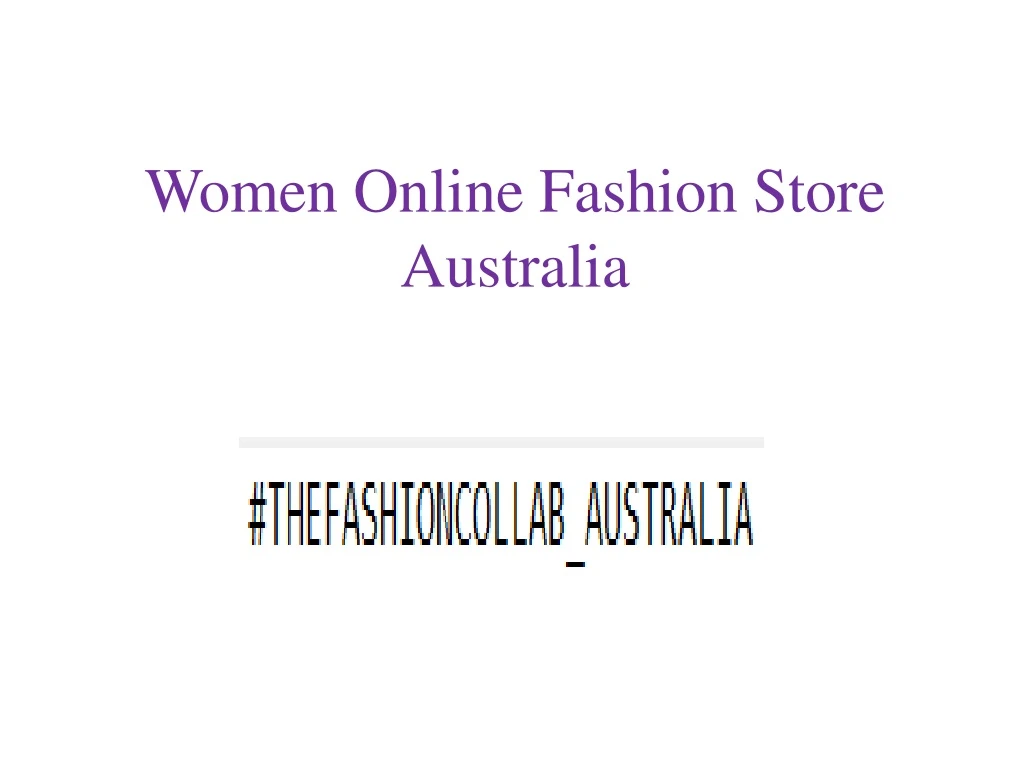 women online fashion store australia