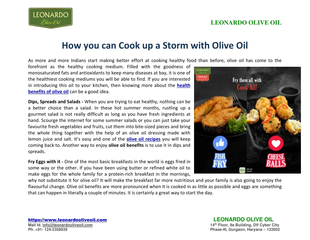 leonardo olive oil