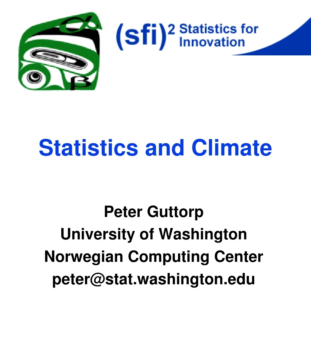 statistics and climate