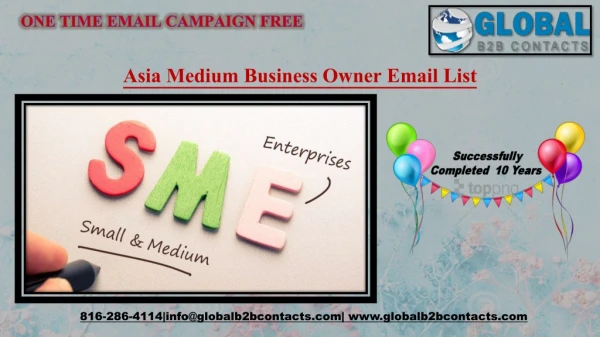 Asia Medium Business Owner Email List