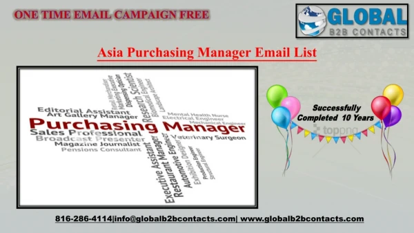 Asia Purchasing Manager Email List