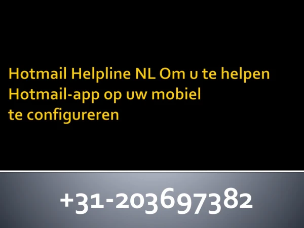 hotmail helpline nl om u te helpen hotmail app op uw mobiel te configureren