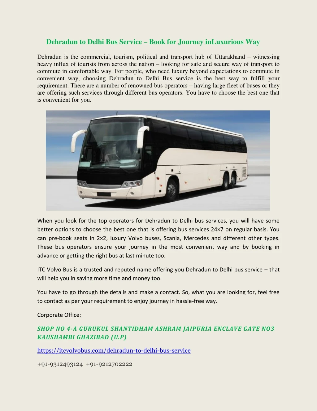 dehradun to delhi bus service book for journey