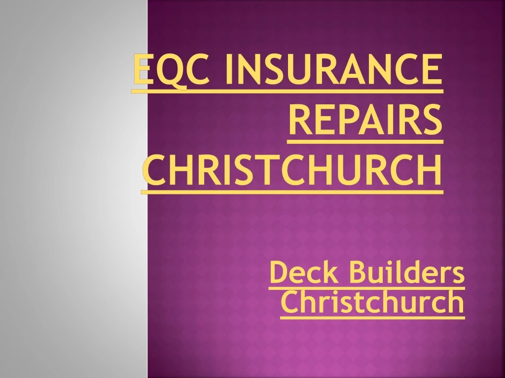 eqc insurance repairs christchurch