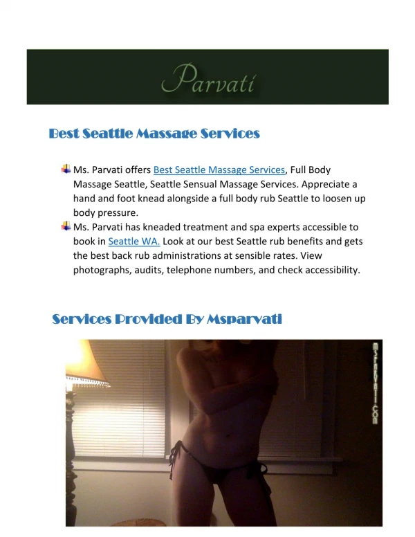 Best Seattle Massage Services