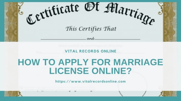 How to Apply for Marriage License Online