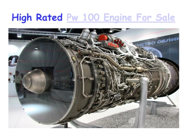 High Rated Pw 100 Engine For Sale