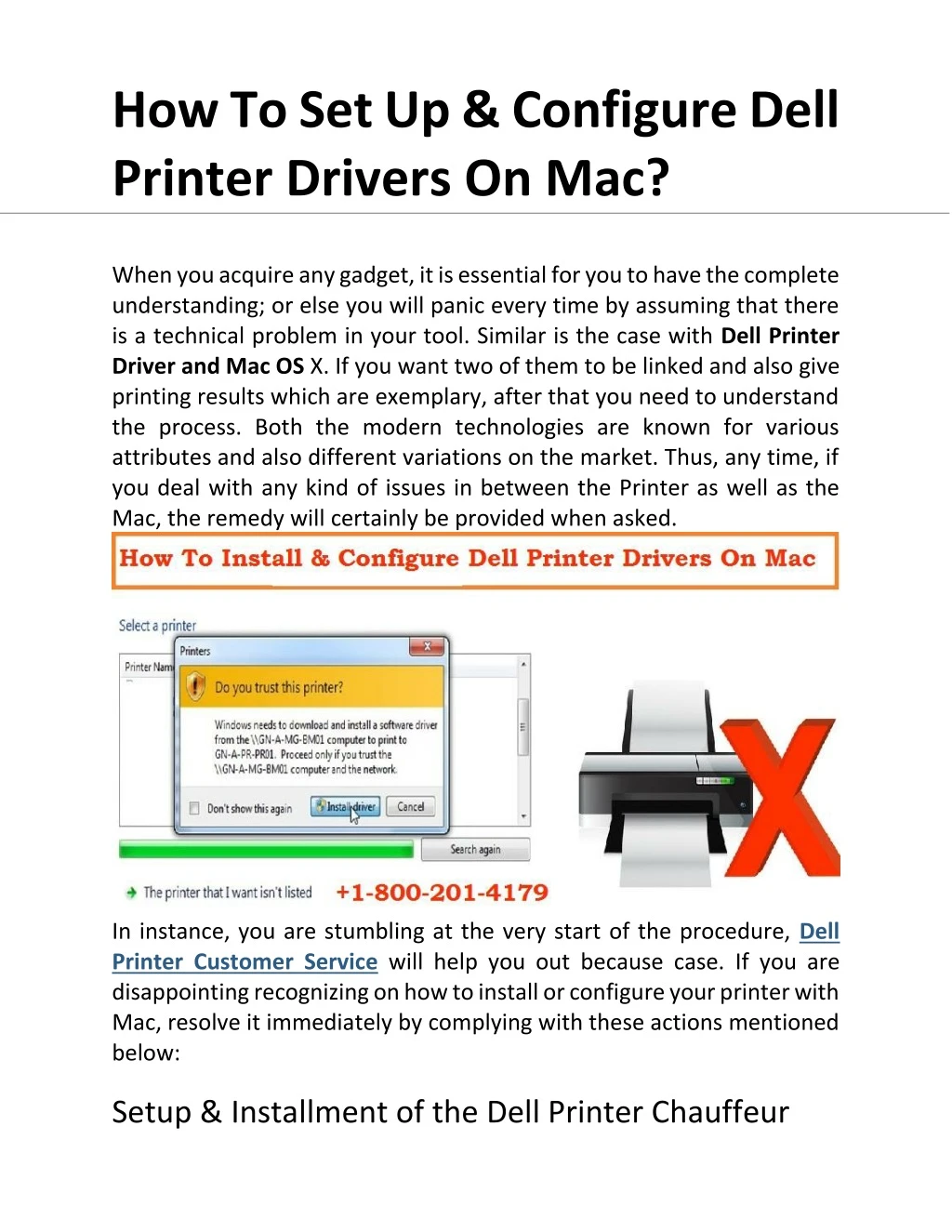 how to set up configure dell printer drivers