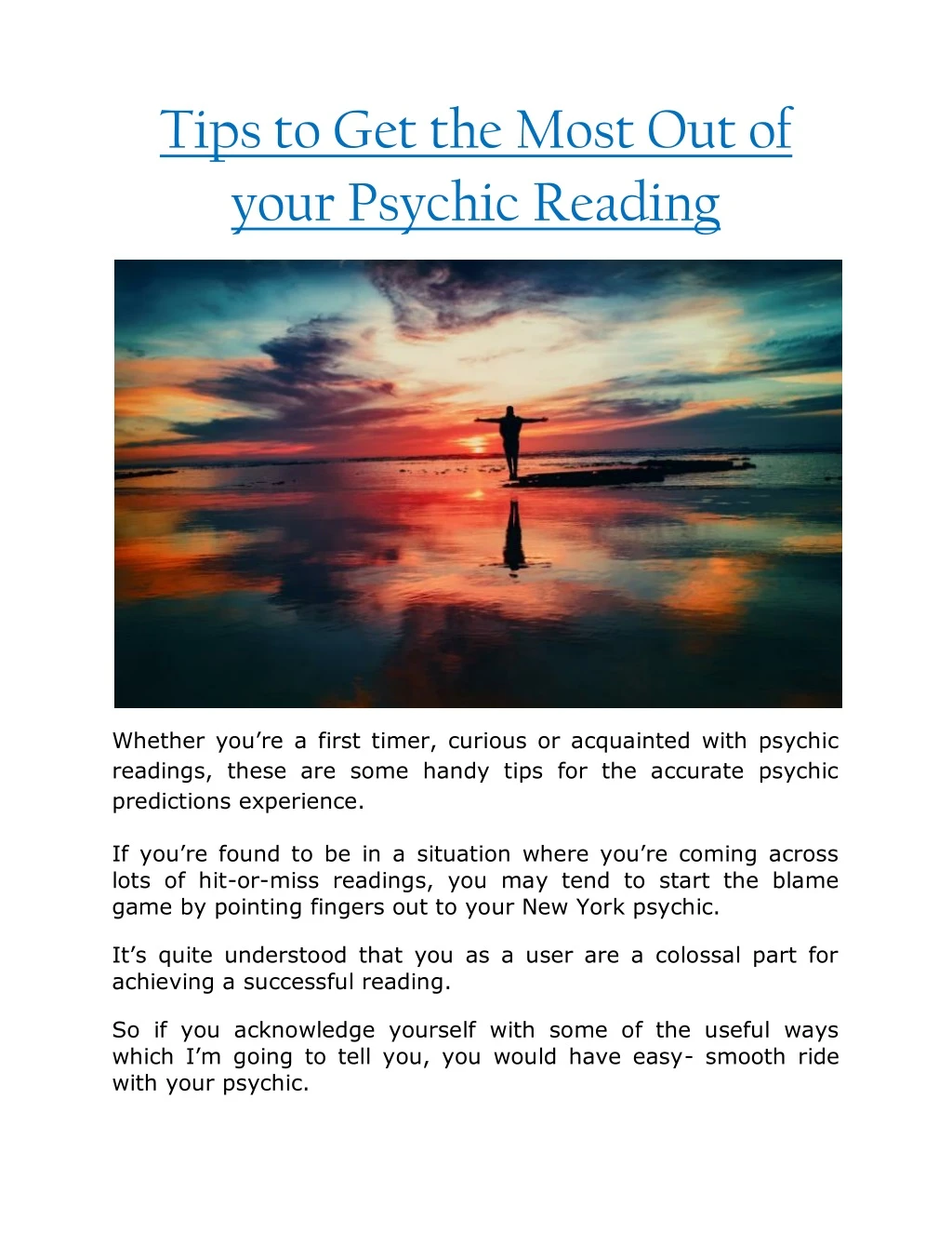 tips to get the most out of your psychic reading