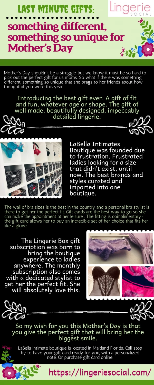 Lingerie Box Gift - Best Gift Ever For Mother's Day