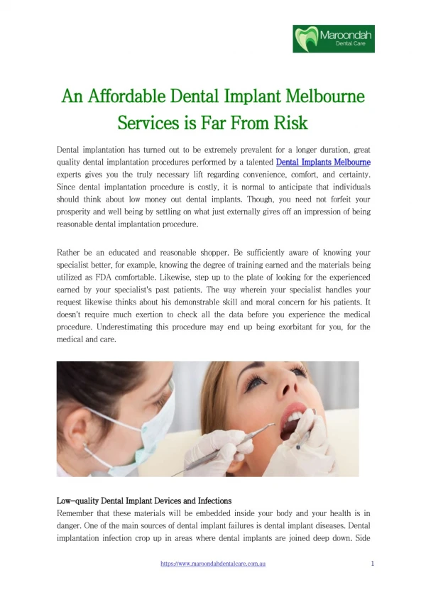 Dental implants Melbourne | Maroondah Dental Care