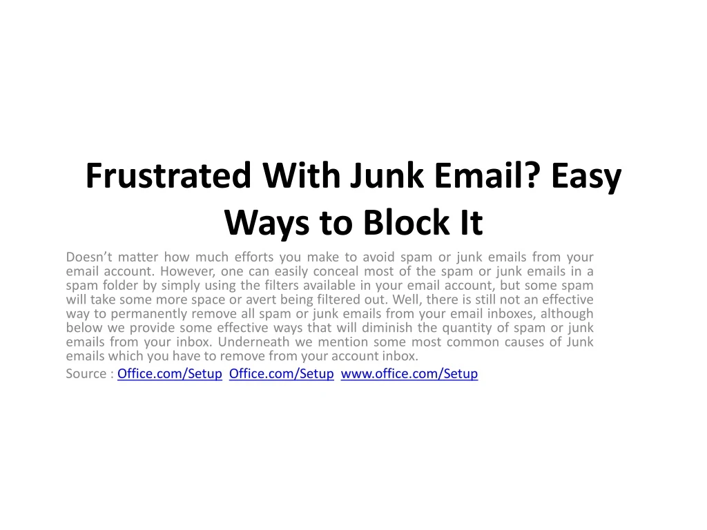 frustrated with junk email easy ways to block it