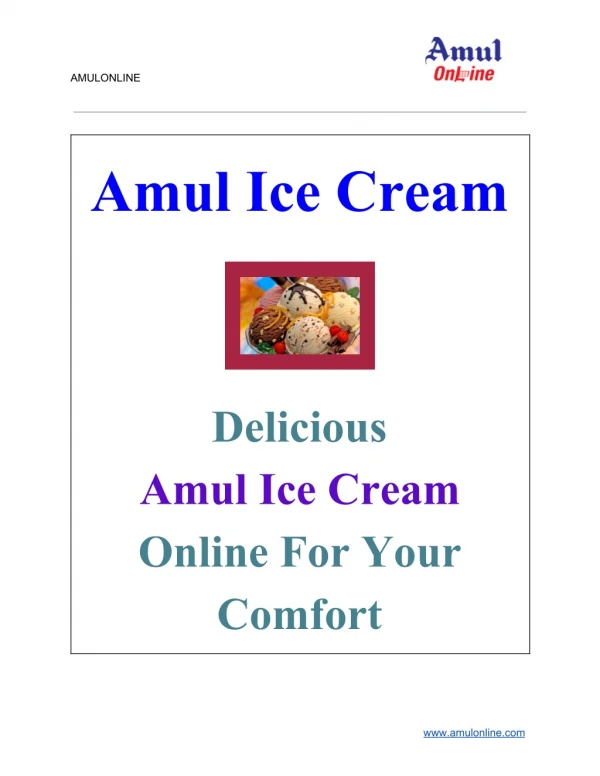 Amul Ice Cream Flavours: Buy Amul Ice Cream Online At The Discounted Price