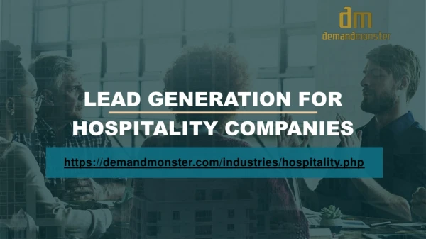 B2B APPOINTMENTS AND LEAD GENERATION FOR HOSPITALITY COMPANIES