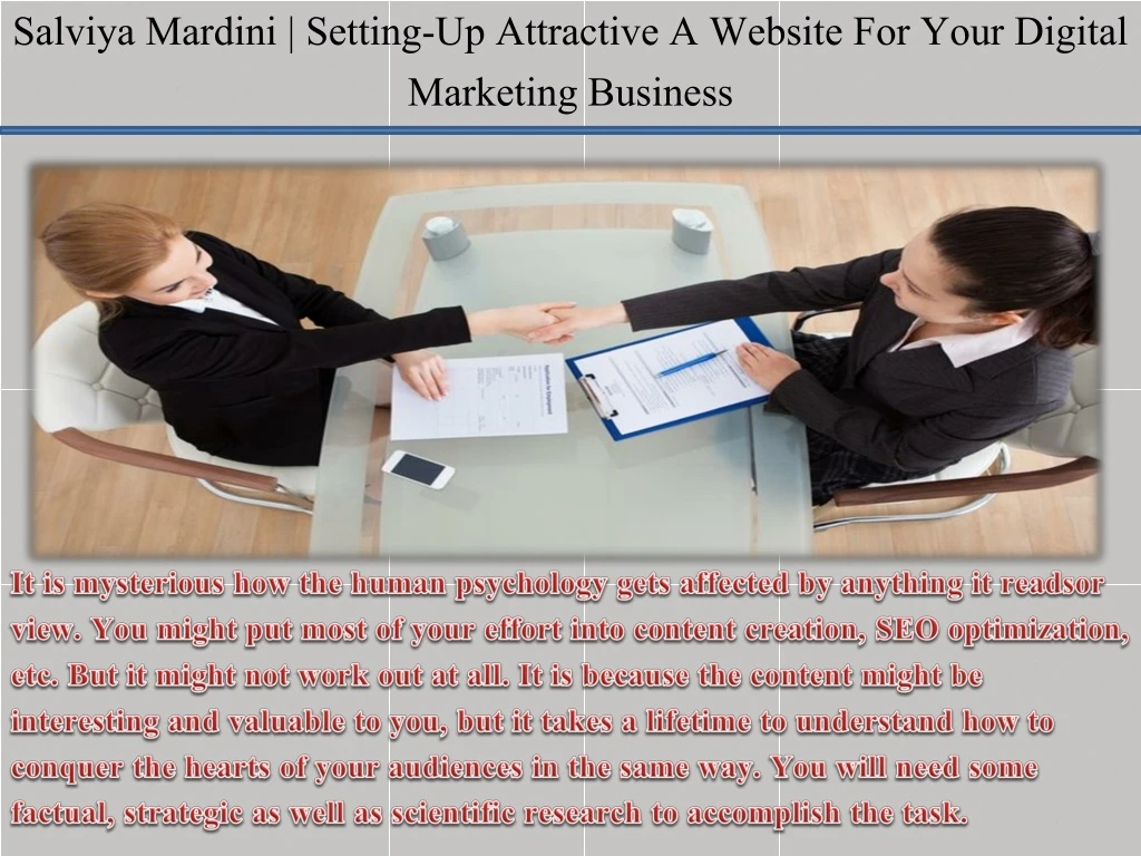 salviya mardini setting up attractive a website