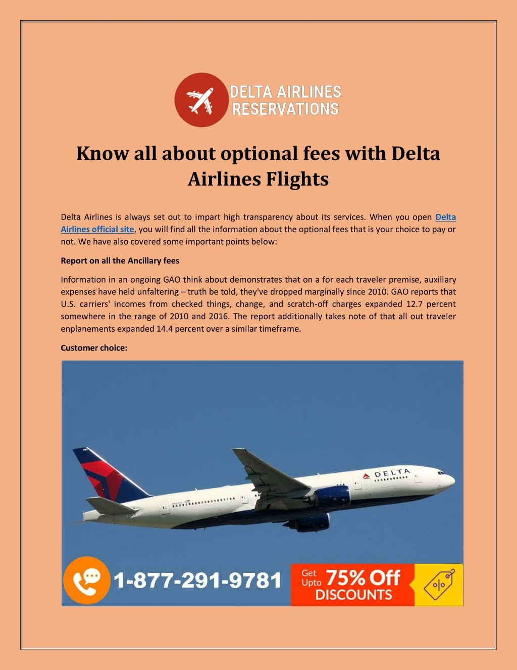 know all about optional fees with delta airlines